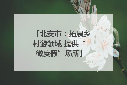 北安市：拓展乡村游领域 提供“微度假”场所
