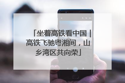 坐着高铁看中国｜高铁飞驰粤湘间，山乡湾区共向荣