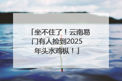 坐不住了！云南易门有人捡到2025年头水鸡枞！