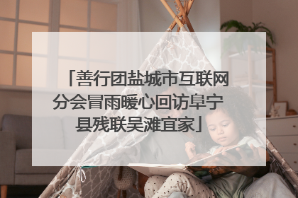 善行团盐城市互联网分会冒雨暖心回访阜宁县残联吴滩宜家