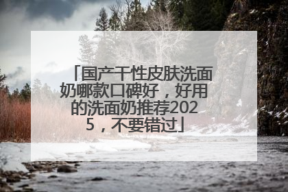 国产干性皮肤洗面奶哪款口碑好，好用的洗面奶推荐2025，不要错过