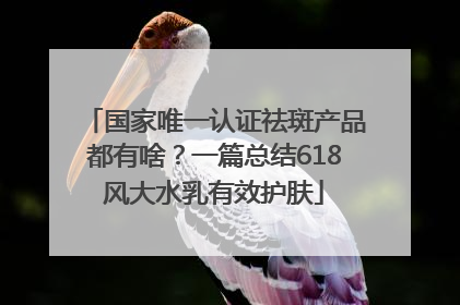 国家唯一认证祛斑产品都有啥？一篇总结618风大水乳有效护肤