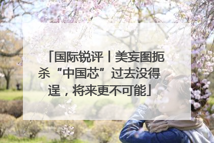 国际锐评丨美妄图扼杀“中国芯”过去没得逞，将来更不可能