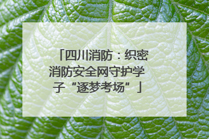 四川消防：织密消防安全网守护学子“逐梦考场”
