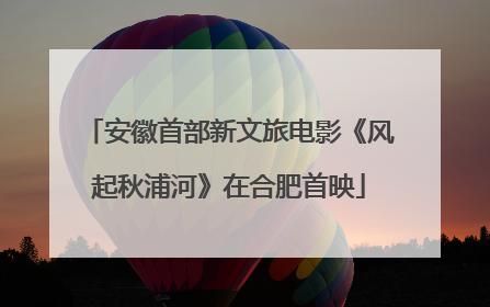 安徽首部新文旅电影《风起秋浦河》在合肥首映
