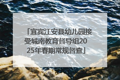 宜宾江安县幼儿园接受城南教育督导组2025年春期常规督查