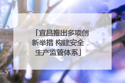 宜昌推出多项创新举措 构建安全生产监管体系