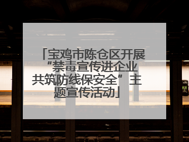宝鸡市陈仓区开展“禁毒宣传进企业 共筑防线保安全”主题宣传活动