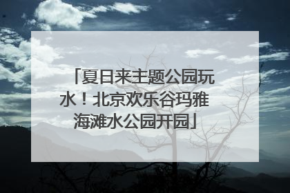 夏日来主题公园玩水！北京欢乐谷玛雅海滩水公园开园