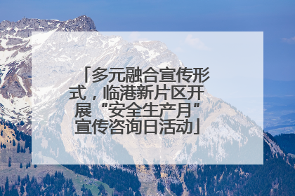 多元融合宣传形式，临港新片区开展“安全生产月”宣传咨询日活动