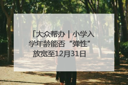 大众帮办｜小学入学年龄能否“弹性”放宽至12月31日？有地方已在探索