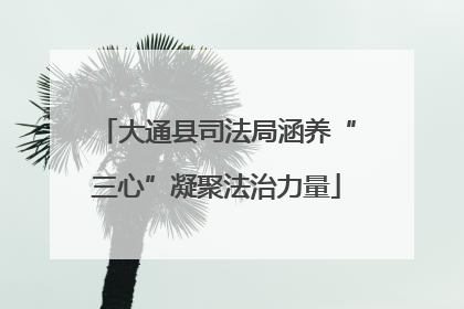 大通县司法局涵养“三心”凝聚法治力量