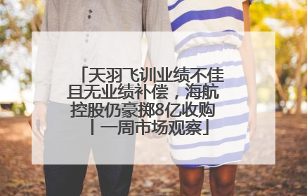 天羽飞训业绩不佳且无业绩补偿，海航控股仍豪掷8亿收购丨一周市场观察