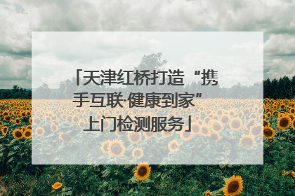 天津红桥打造“携手互联·健康到家”上门检测服务