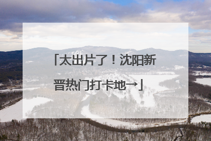 太出片了！沈阳新晋热门打卡地→
