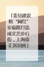 委员建议将“网红”安福路打造成文艺步行街，上海徐汇区回应