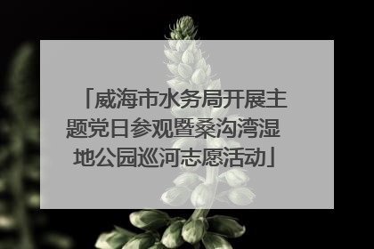 威海市水务局开展主题党日参观暨桑沟湾湿地公园巡河志愿活动