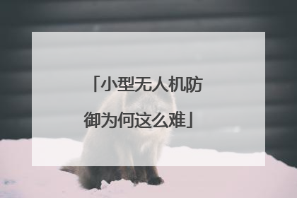小型无人机防御为何这么难