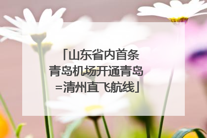 山东省内首条 青岛机场开通青岛=清州直飞航线