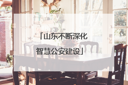 山东不断深化智慧公安建设