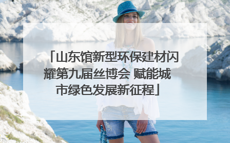 山东馆新型环保建材闪耀第九届丝博会 赋能城市绿色发展新征程