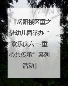 岳阳楼区童之梦幼儿园举办“欢乐庆六一·童心共传承”系列活动