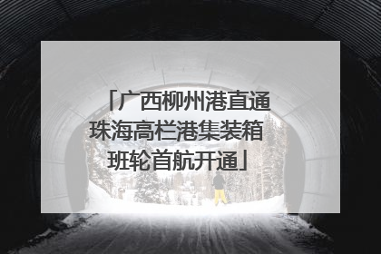 广西柳州港直通珠海高栏港集装箱班轮首航开通
