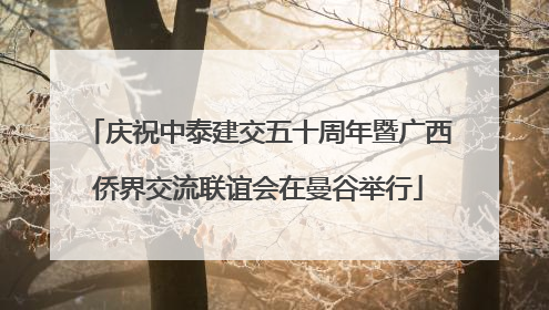 庆祝中泰建交五十周年暨广西侨界交流联谊会在曼谷举行