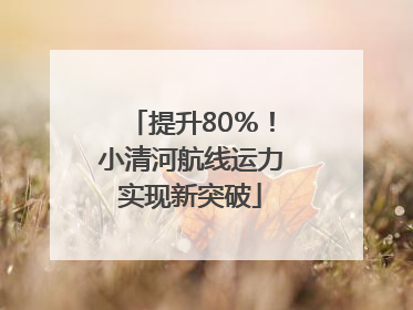 提升80％！小清河航线运力实现新突破