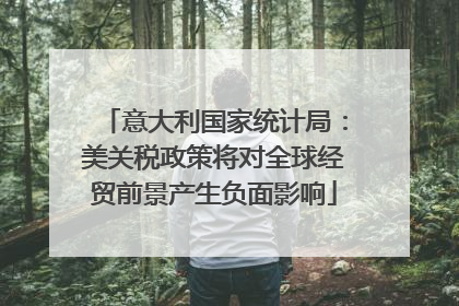 意大利国家统计局：美关税政策将对全球经贸前景产生负面影响