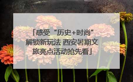 感受“历史+时尚” 解锁新玩法 西安暑期文旅亮点活动抢先看