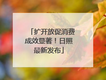 扩开放促消费成效显著！日照最新发布