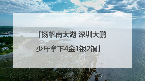 扬帆南太湖 深圳大鹏少年拿下4金1银2铜