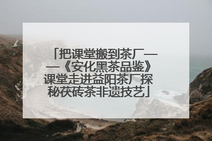 把课堂搬到茶厂——《安化黑茶品鉴》课堂走进益阳茶厂探秘茯砖茶非遗技艺