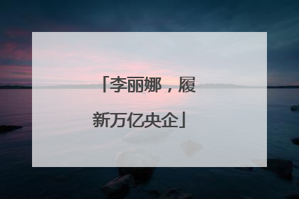 李丽娜，履新万亿央企