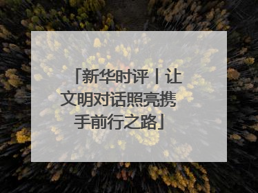 新华时评丨让文明对话照亮携手前行之路