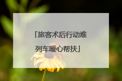 旅客术后行动难 列车暖心帮扶