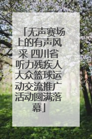 无声赛场上的有声风采 四川省听力残疾人大众篮球运动交流推广活动圆满落幕