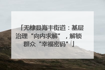 无棣县海丰街道：基层治理“向内求解”，解锁群众“幸福密码”