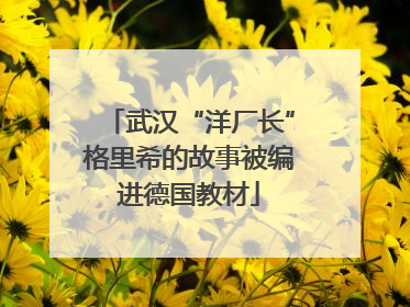 武汉“洋厂长”格里希的故事被编进德国教材