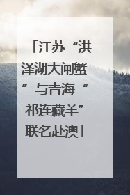 江苏“洪泽湖大闸蟹”与青海“祁连藏羊”联名赴澳