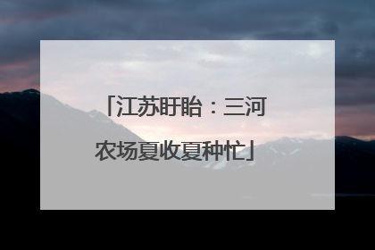 江苏盱眙：三河农场夏收夏种忙