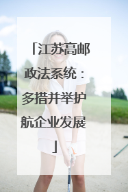 江苏高邮政法系统：多措并举护航企业发展