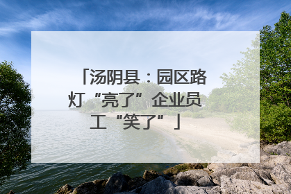 汤阴县：园区路灯“亮了”企业员工“笑了”