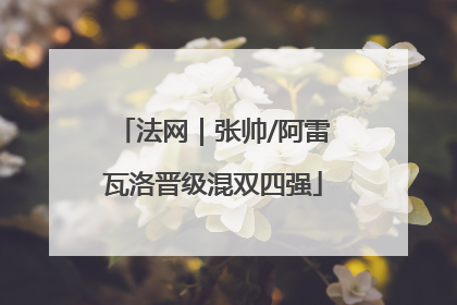 法网｜张帅/阿雷瓦洛晋级混双四强