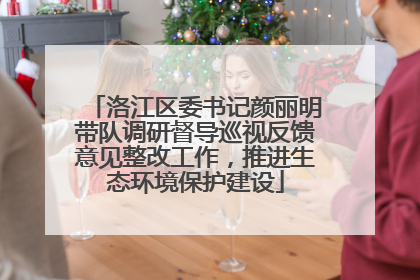 洛江区委书记颜丽明带队调研督导巡视反馈意见整改工作，推进生态环境保护建设