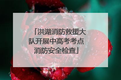 洪湖消防救援大队开展中高考考点消防安全检查
