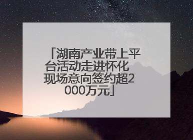湖南产业带上平台活动走进怀化 现场意向签约超2000万元
