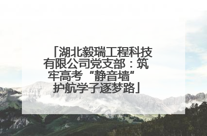 湖北毅瑞工程科技有限公司党支部：筑牢高考“静音墙” 护航学子逐梦路