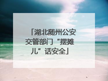 湖北随州公安交管部门“摆摊儿”话安全